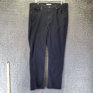 Levis Jeans Womens 16 Black Classic Straight Stretch Cotton Blend W33 L30